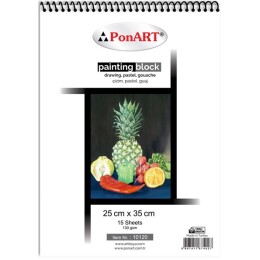 Ponart Drawing & Painting Blok Resim Defteri 130 gr. 25x35 cm. 15 Yaprak PHM-10-120 - 1