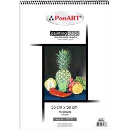 Ponart Drawing & Painting Blok Resim Defteri 130 gr. 35x50 cm. 15 Yaprak PHM-10-121 - 1