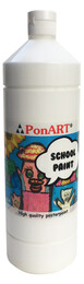 Ponart School Paint Tempera Boya 1000 ml. PSP-2200 BEYAZ - 1