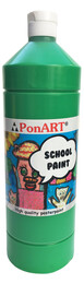 Ponart School Paint Tempera Boya 1000 ml. PSP-2215 ORTA YEŞİL - 1