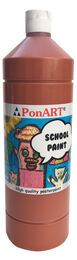 Ponart School Paint Tempera Boya 1000 ml. PSP-2218 A.KAHVE - 1