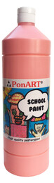 Ponart School Paint Tempera Boya 1000 ml. PSP-2223 PEMBE - 1