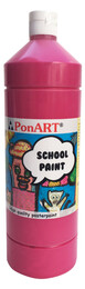 Ponart School Paint Tempera Boya 1000 ml. PSP-2238 SIKLAMEN - 1