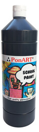 Ponart School Paint Tempera Boya 1000 ml. PSP-2260 SİYAH - 1