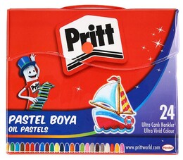 Pritt Pastel Boya 24 Renk Plastik Çantalı - 1