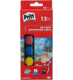 Pritt Sulu Boya 12 Renk Küçük Tablet - 1