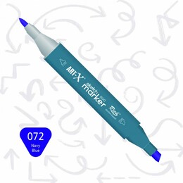 Rich Art-X Sketch Marker Duo Çift Uçlu Marker Kalem 072 Navy Blue - 1