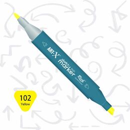 Rich Art-X Sketch Marker Duo Çift Uçlu Marker Kalem 102 Yellow - 1