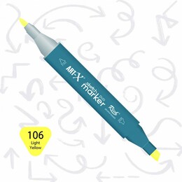 Rich Art-X Sketch Marker Duo Çift Uçlu Marker Kalem 106 Light Yellow - 1