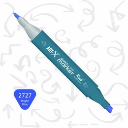 Rich Art-X Sketch Marker Duo Çift Uçlu Marker Kalem 2727 Bright Blue - 1