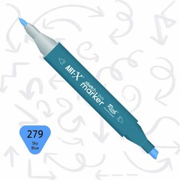 Rich Art-X Sketch Marker Duo Çift Uçlu Marker Kalem 279 Sky Blue - 1