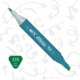 Rich Art-X Sketch Marker Duo Çift Uçlu Marker Kalem 335 Dark Green - 1