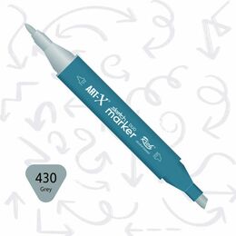 Rich Art-X Sketch Marker Duo Çift Uçlu Marker Kalem 430 Grey - 1