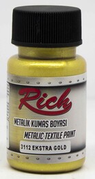 Rich Metalik Kumaş Boyası 50 cc. 3112 EXTRA ALTIN - 1