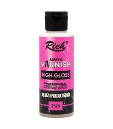 Rich Su Bazlı Vernik PARLAK (High Gloss Acrylic Varnish) 120 cc. - 1