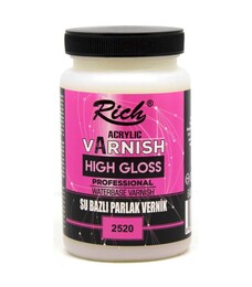 Rich Su Bazlı Vernik PARLAK (High Gloss Acrylic Varnish) 250 cc. - 1