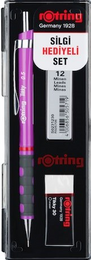 Rotring Tikky Versatil Kalem + Min + Silgi Okul Seti 0.5 mm MOR - 1