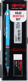 Rotring Tikky Versatil Kalem + Min + Silgi Okul Seti 0.7 mm AÇIK MAVİ - 1