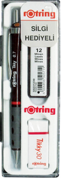 Rotring Tikky Versatil Kalem + Min + Silgi Okul Seti 0.7 mm BORDO - 1