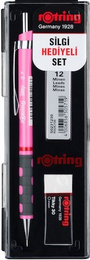 Rotring Tikky Versatil Kalem + Min + Silgi Okul Seti 0.7 mm NEON PEMBE - 1