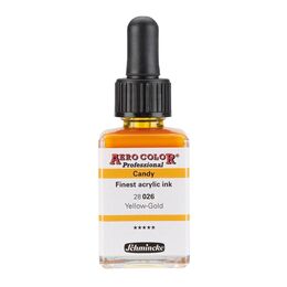 Schmincke Aero Color Akrilik Mürekkep 28 ml. 026 Candy Colors Yellow-Gold - 1