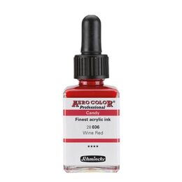 Schmincke Aero Color Akrilik Mürekkep 28 ml. 036 Candy Colors Wine Red - 1