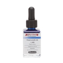 Schmincke Aero Color Akrilik Mürekkep 28 ml. 403 Sapphire Blue - 1