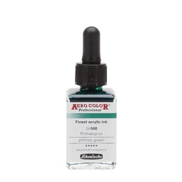 Schmincke Aero Color Akrilik Mürekkep 28 ml. 500 Phthalo Green - 1