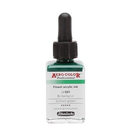 Schmincke Aero Color Akrilik Mürekkep 28 ml. 501 Brilliant Green - 1