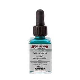 Schmincke Aero Color Akrilik Mürekkep 28 ml. 905 Aero Metallic Green - 1