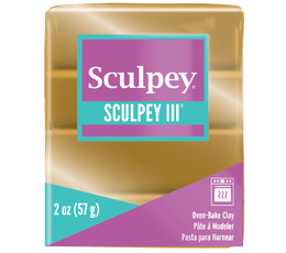 Sculpey III Polimer Kil 1132 Jewelry Gold (Parlak Altın) - 1