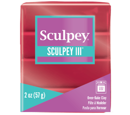 Sculpey III Polimer Kil 1140 Deep Red Pearl (Kırmızı Simli) - 1