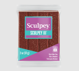 Sculpey III Polimer Kil 320 Garnet Glitter (Simli) - 1