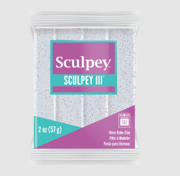 Sculpey III Polimer Kil 539 Beyaz Glitter (Simli) - 1