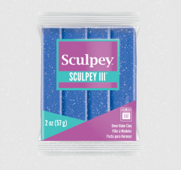 Sculpey III Polimer Kil 549 Mavi Glitter (Simli) - 1