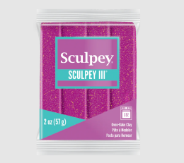 Sculpey III Polimer Kil 562 Violet Glitter (Simli) - 1