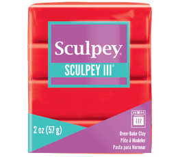 Sculpey III Polimer Kil 583 Red Hot Red (Sıcak Kırmızı) - 1