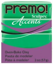 Sculpey Premo Accents Ekstra Efektli Polimer Kil 5048 Green Translucent - 1