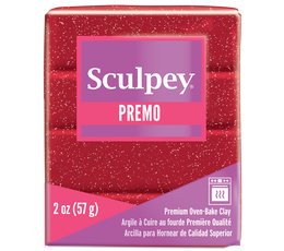 Sculpey Premo Accents Ekstra Efektli Polimer Kil 5051 Red Glitter - 1