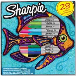 Sharpie Permanent Marker Kalem Seti Fine Uç 28 Renk BALIK - 1