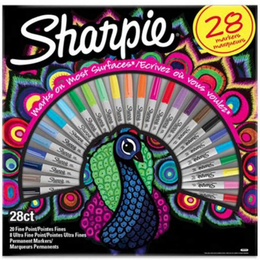 Sharpie Permanent Marker Kalem Seti Fine Uç 28 Renk TAVUSKUŞU - 1