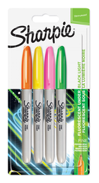 Sharpie Permanent Marker Kalem Seti Fine Uç 4 Renk NEON RENKLER - 1