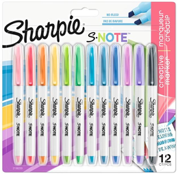 Sharpie S-Note Creative Marker İşaretleme Kalemi Seti 12 RENK - 1