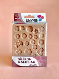 Smarta Silicone Moulds Silikon Epoksi ve Polimer Kil Kalıbı BUTTONS - 1