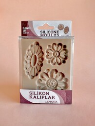 Smarta Silicone Moulds Silikon Epoksi ve Polimer Kil Kalıbı FLOWER SET - 1