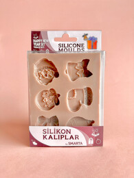 Smarta Silicone Moulds Silikon Epoksi ve Polimer Kil Kalıbı HAPPY NEW YEAR SET - 1