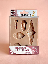 Smarta Silicone Moulds Silikon Epoksi ve Polimer Kil Kalıbı KEY SET - 1