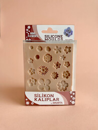 Smarta Silicone Moulds Silikon Epoksi ve Polimer Kil Kalıbı MINI FLOWERS - 1