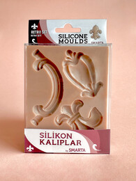 Smarta Silicone Moulds Silikon Epoksi ve Polimer Kil Kalıbı RETRO SET - 1