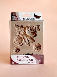 Smarta Silicone Moulds Silikon Epoksi ve Polimer Kil Kalıbı ROSE GARDEN SET - 1